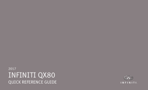2017 Infiniti Qx80 Quick Reference Guide